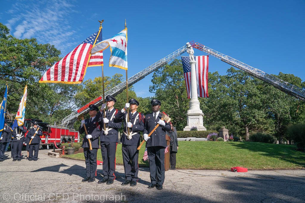 CFD Honor Guard at a memorial for fallen firefighters